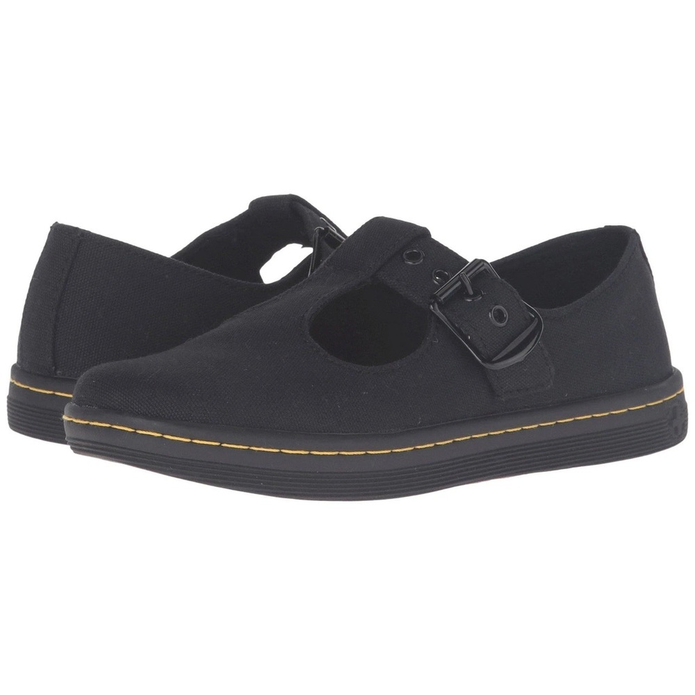 Dr Marten Canvas T Strap Mary Janes